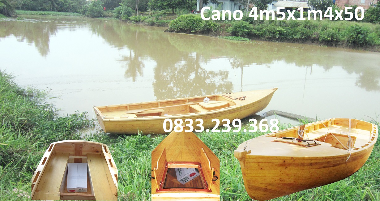 Cano gỗ câu cá, du lịch sông, hồ, vịnh kín.